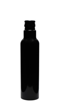 Flasche rund 250ml violettglas, Spezialmündung CPR  Lieferung ohne Verschluss, bei Bedarf bitte separat bestellen!